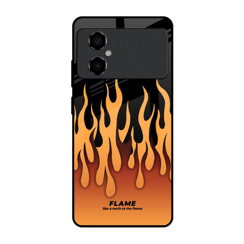 Fire Flame Poco M4 5G Glass Back Cover Online