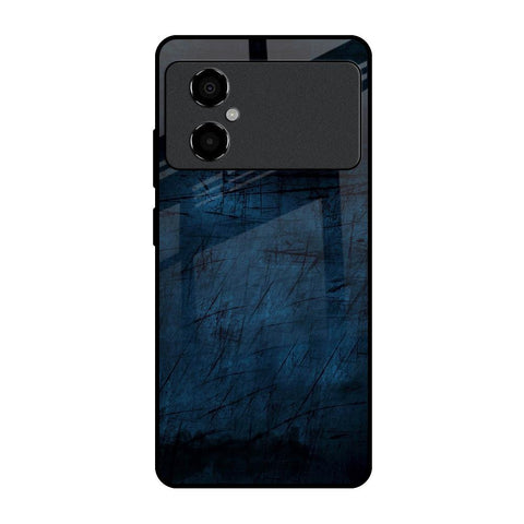 Dark Blue Grunge Poco M4 5G Glass Back Cover Online