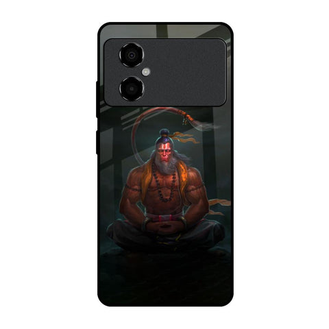 Lord Hanuman Animated Poco M4 5G Glass Back Cover Online