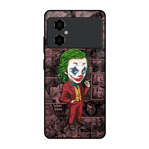 Joker Cartoon Poco M4 5G Glass Back Cover Online