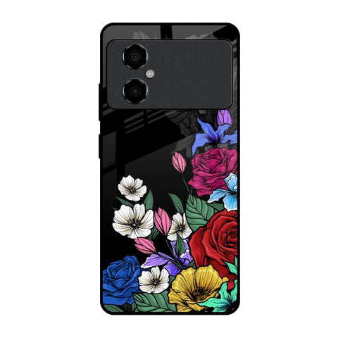 Rose Flower Bunch Art Poco M4 5G Glass Back Cover Online