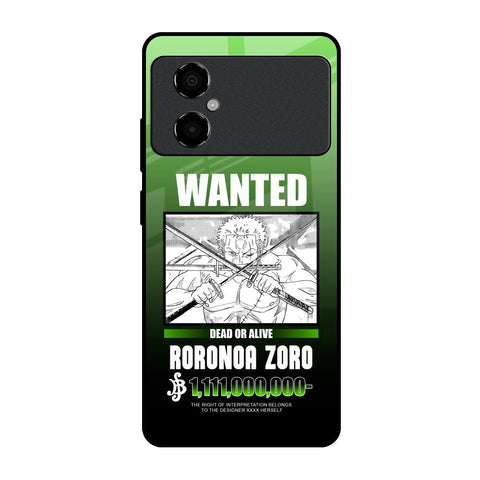 Zoro Wanted Poco M4 5G Glass Back Cover Online