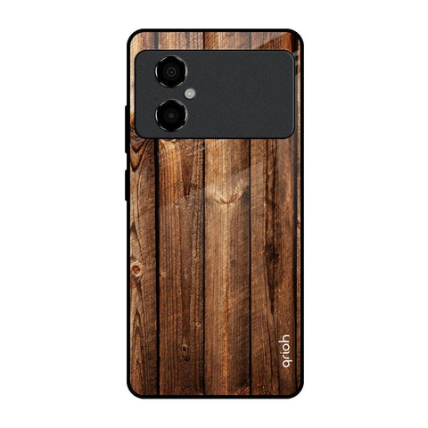 Timber Printed Poco M4 5G Glass Back Cover Online