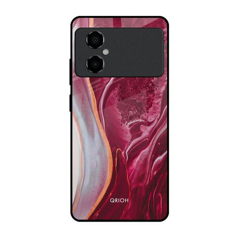 Crimson Ruby Poco M4 5G Glass Back Cover Online