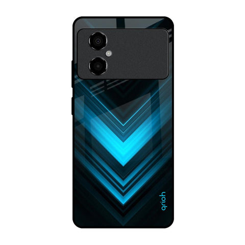 Vertical Blue Arrow Poco M4 5G Glass Back Cover Online