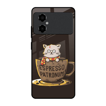 Tea With Kitty Poco M4 5G Glass Back Cover Online