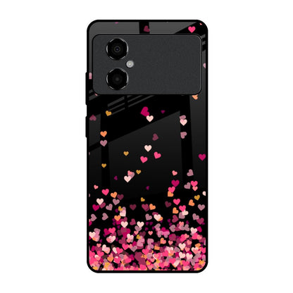 Heart Rain Fall Poco M4 5G Glass Back Cover Online