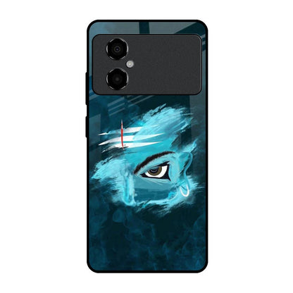 Power Of Trinetra Poco M4 5G Glass Back Cover Online