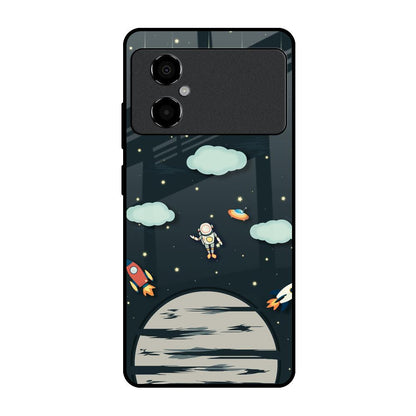 Astronaut Dream Poco M4 5G Glass Back Cover Online