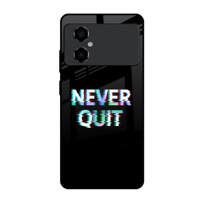 Never Quit Poco M4 5G Glass Back Cover Online