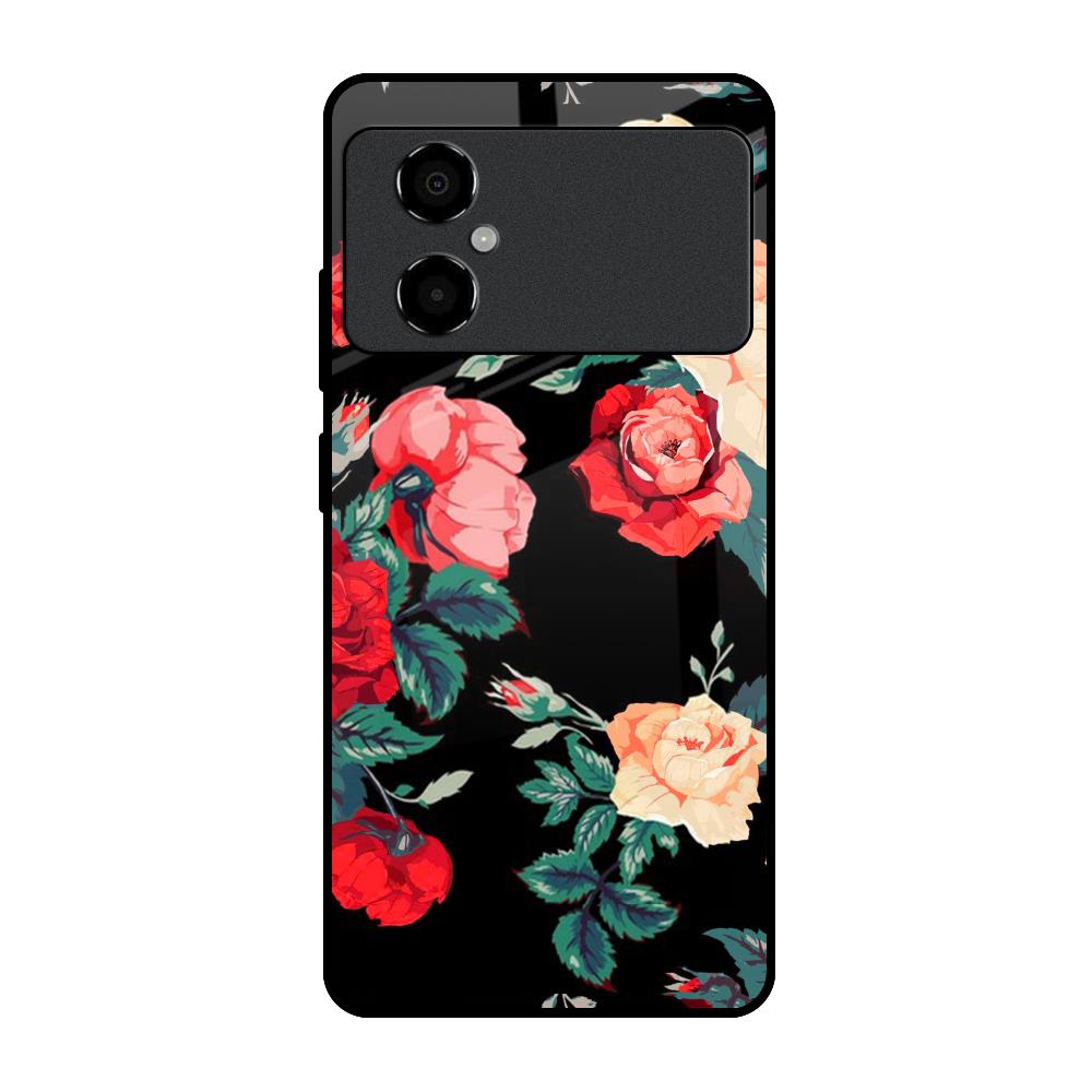 Floral Bunch Poco M4 5G Glass Back Cover Online