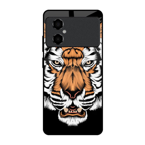 Angry Tiger Poco M4 5G Glass Back Cover Online