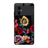 Floral Decorative Poco M4 5G Glass Back Cover Online