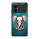 Adorable Baby Elephant Poco M4 5G Glass Back Cover Online