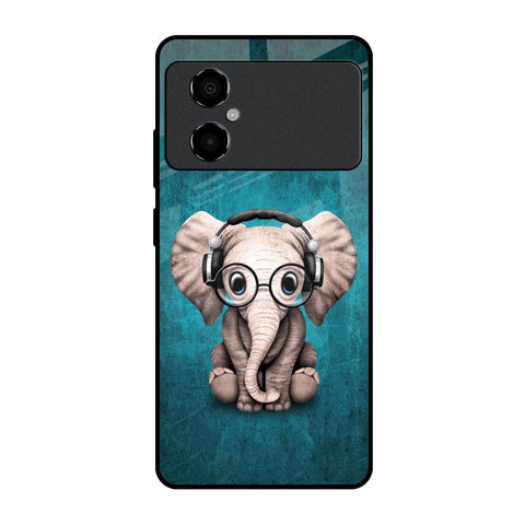 Adorable Baby Elephant Poco M4 5G Glass Back Cover Online