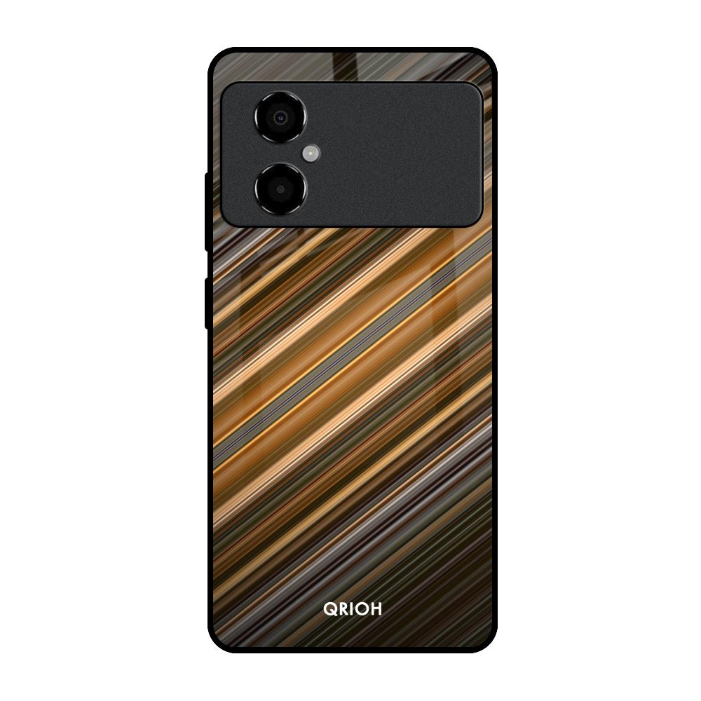 Diagonal Slash Pattern Poco M4 5G Glass Back Cover Online