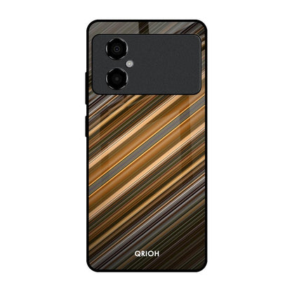 Diagonal Slash Pattern Poco M4 5G Glass Back Cover Online