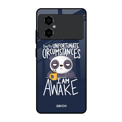 Struggling Panda Poco M4 5G Glass Back Cover Online