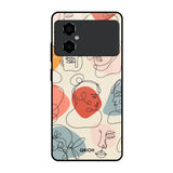 Abstract Faces Poco M4 5G Glass Back Cover Online