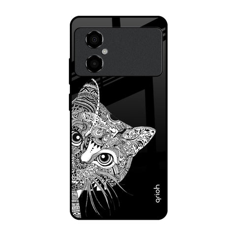 Kitten Mandala Poco M4 5G Glass Back Cover Online