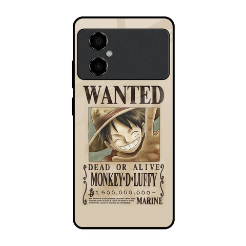 Luffy Wanted Poco M4 5G Glass Back Cover Online