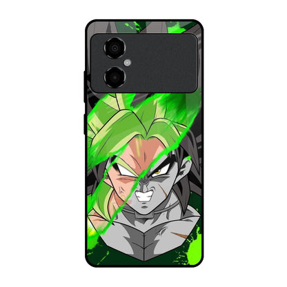 Anime Green Splash Poco M4 5G Glass Back Cover Online