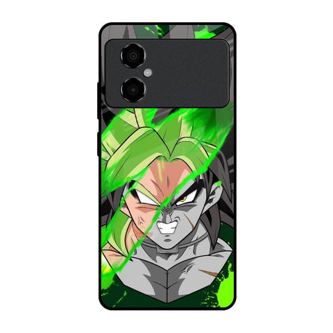 Anime Green Splash Poco M4 5G Glass Back Cover Online