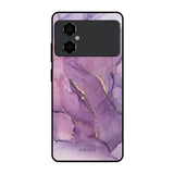 Purple Gold Marble Poco M4 5G Glass Back Cover Online