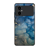 Blue Cool Marble Poco M4 5G Glass Back Cover Online