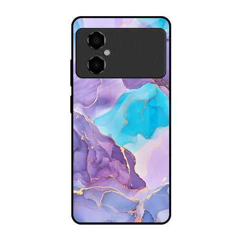 Alcohol ink Marble Poco M4 5G Glass Back Cover Online