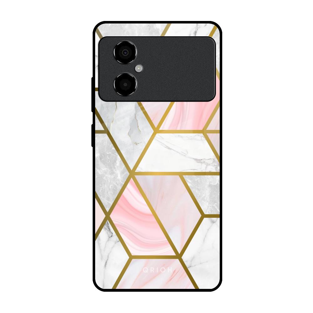 Geometrical Marble Poco M4 5G Glass Back Cover Online