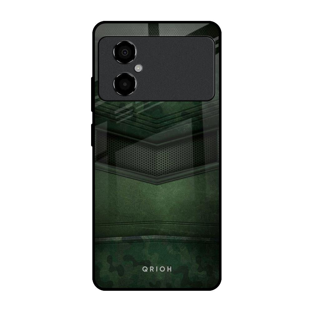 Green Leather Poco M4 5G Glass Back Cover Online