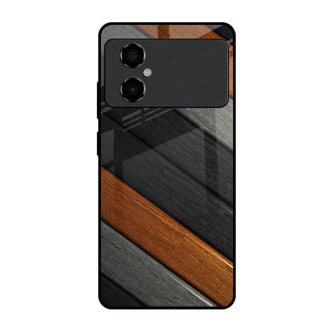 Tri Color Wood Poco M4 5G Glass Back Cover Online