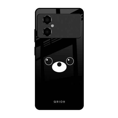 Cute Bear Poco M4 5G Glass Back Cover Online