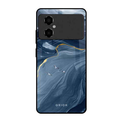 Deep Ocean Marble Poco M4 5G Glass Back Cover Online