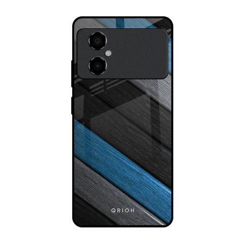 Multicolor Wooden Effect Poco M4 5G Glass Back Cover Online