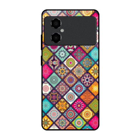 Multicolor Mandala Poco M4 5G Glass Back Cover Online