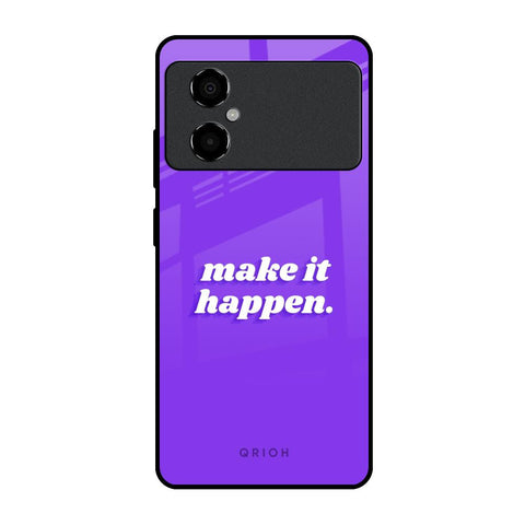 Make it Happen Poco M4 5G Glass Back Cover Online