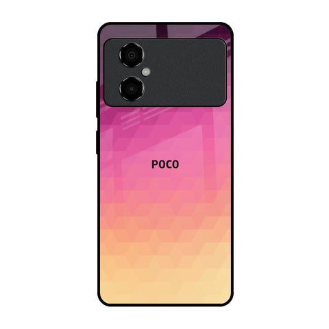 Geometric Pink Diamond Poco M4 5G Glass Back Cover Online