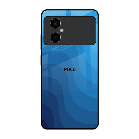 Blue Wave Abstract Poco M4 5G Glass Back Cover Online