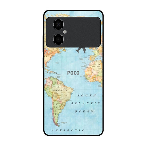 Fly Around The World Poco M4 5G Glass Back Cover Online