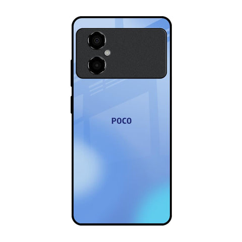 Vibrant Blue Texture Poco M4 5G Glass Back Cover Online