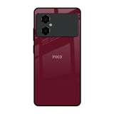 Classic Burgundy Poco M4 5G Glass Back Cover Online