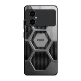 Hexagon Style Poco M4 5G Glass Back Cover Online