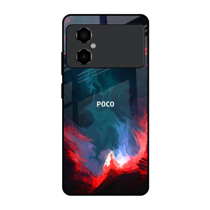 Brush Art Poco M4 5G Glass Back Cover Online
