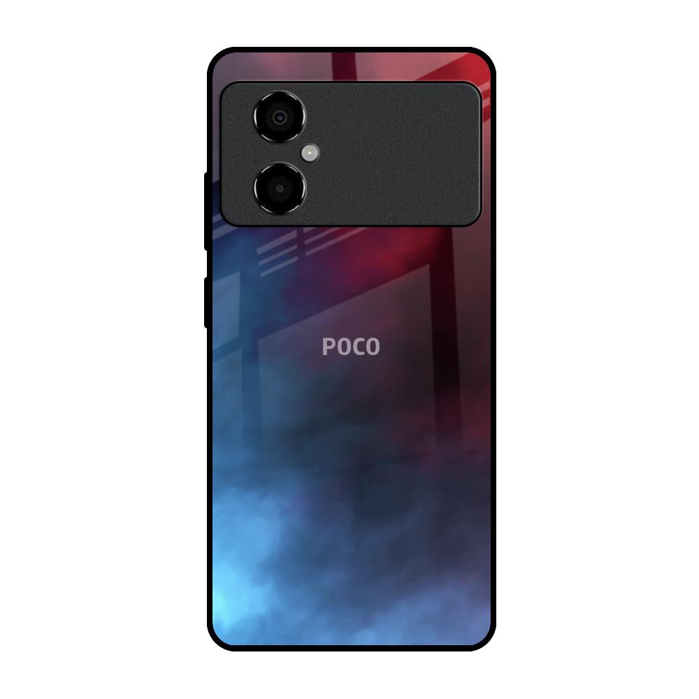 Smokey Watercolor Poco M4 5G Glass Back Cover Online