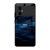 Blue Rough Abstract Poco M4 5G Glass Back Cover Online