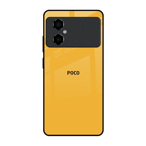 Fluorescent Yellow Poco M4 5G Glass Back Cover Online