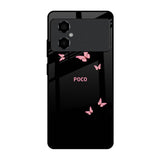 Fly Butterfly Poco M4 5G Glass Back Cover Online
