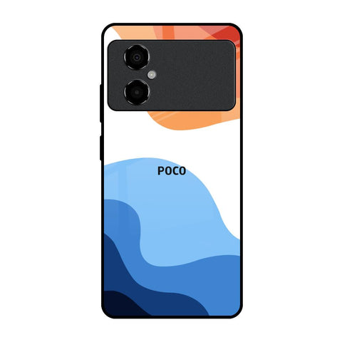 Wavy Color Pattern Poco M4 5G Glass Back Cover Online
